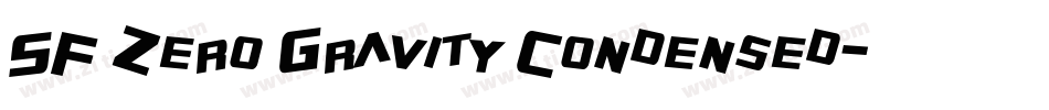 SF Zero Gravity Condensed字体转换